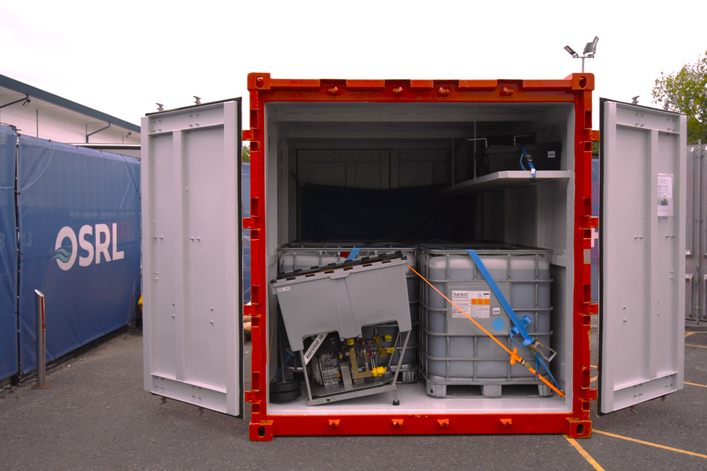 OSRL dispersant package staged and ready for use