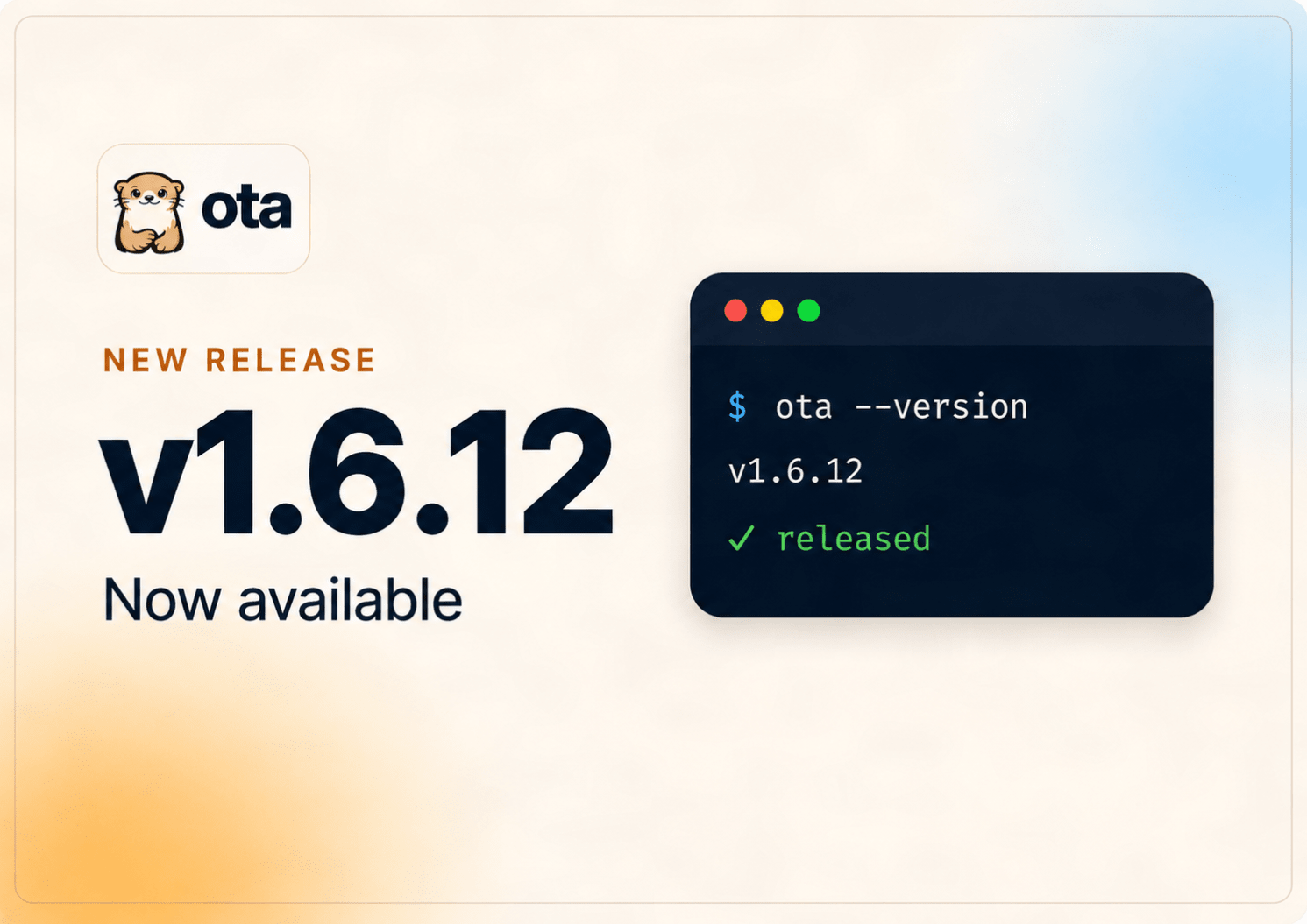 Ota v1.6.12 release highlights