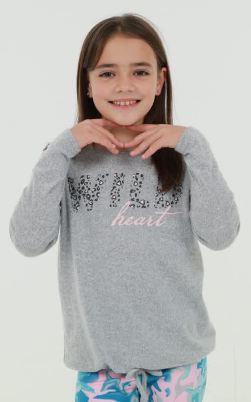 OTG Girls Wild Heart Long Sleeve Top - default