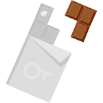 Une tablette de chocolat que l'on entame