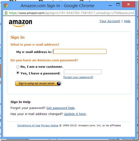 Send To Kindle - Log In