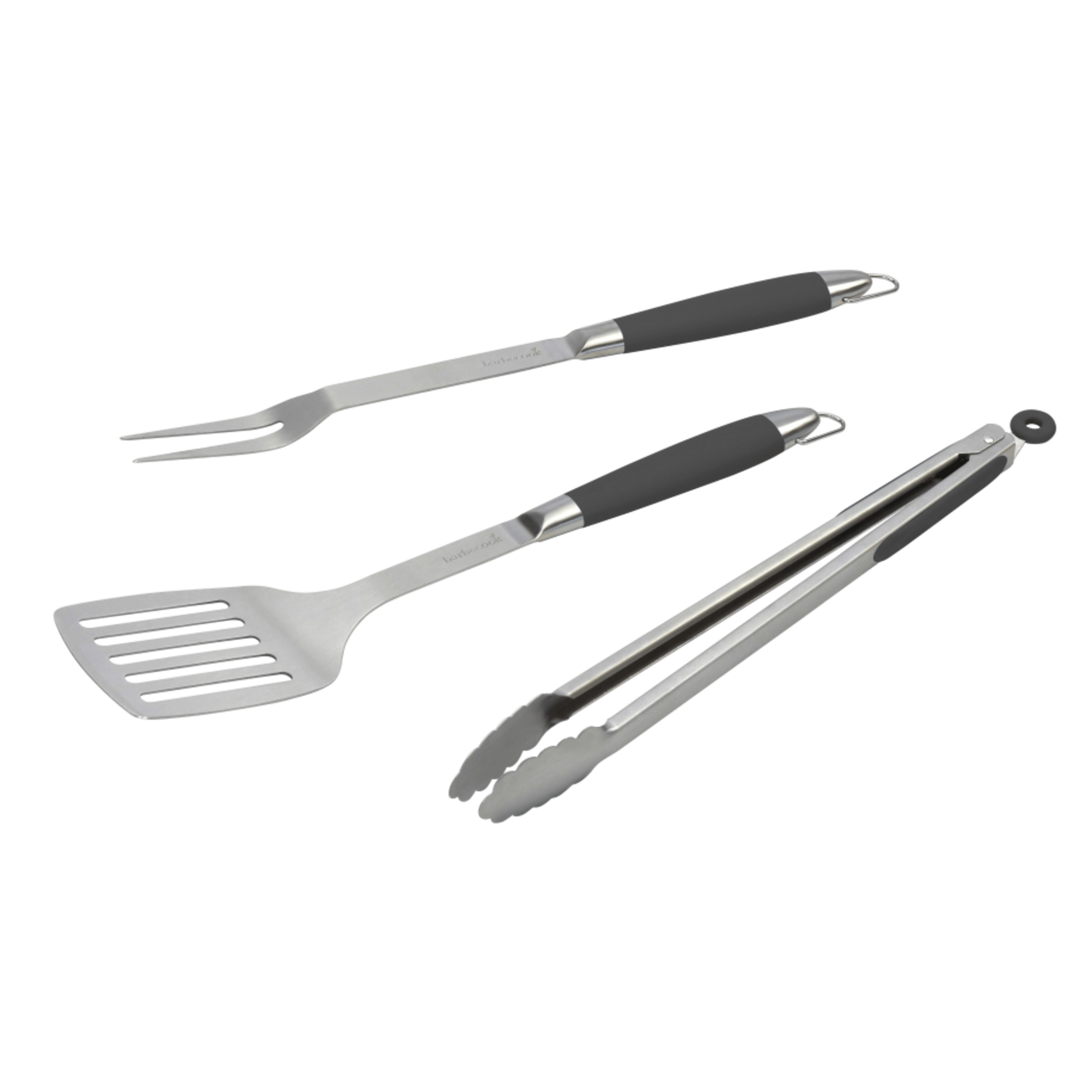 Black Pepper BBQ set with fork, tongs and turner