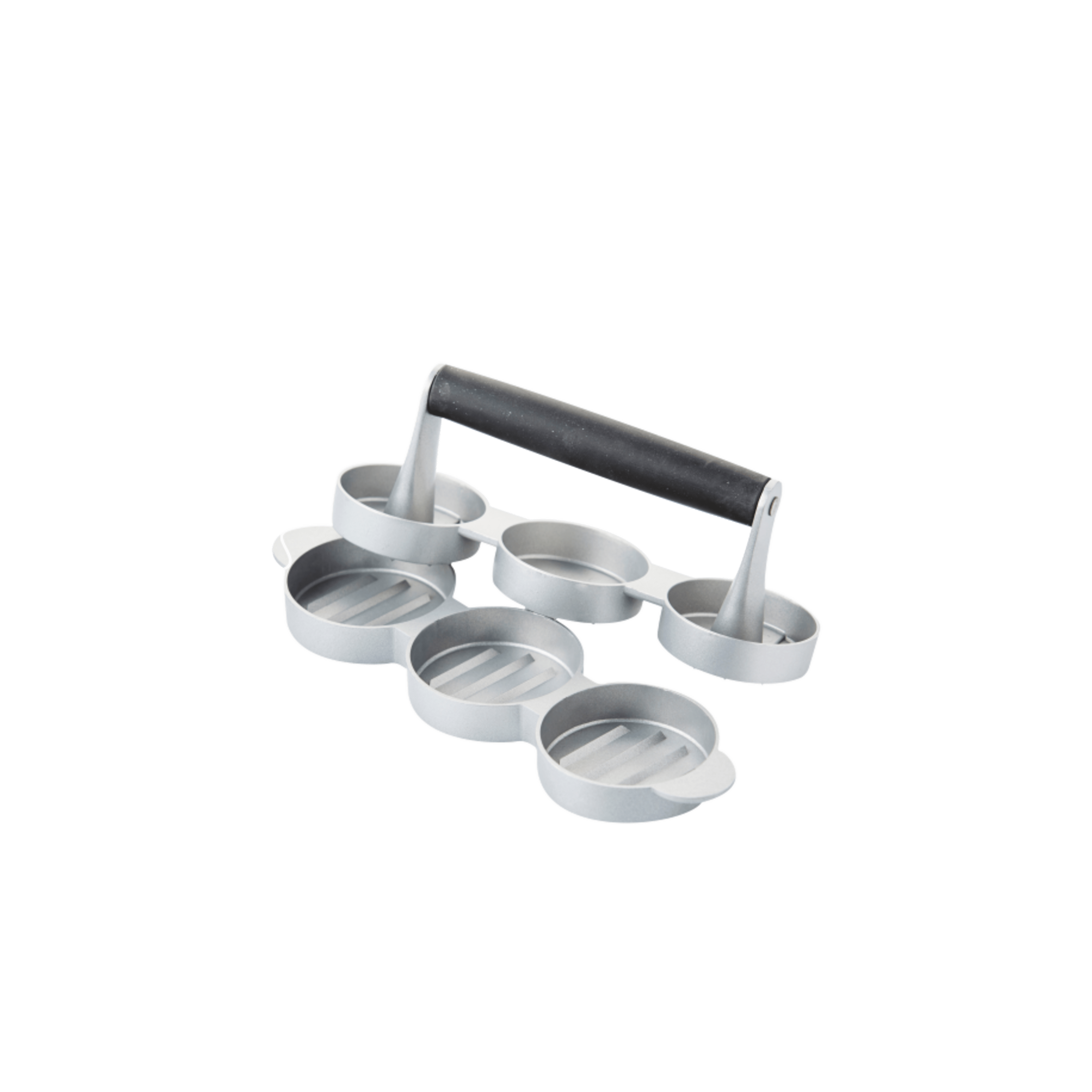 Mini hamburger press for 3 burgers