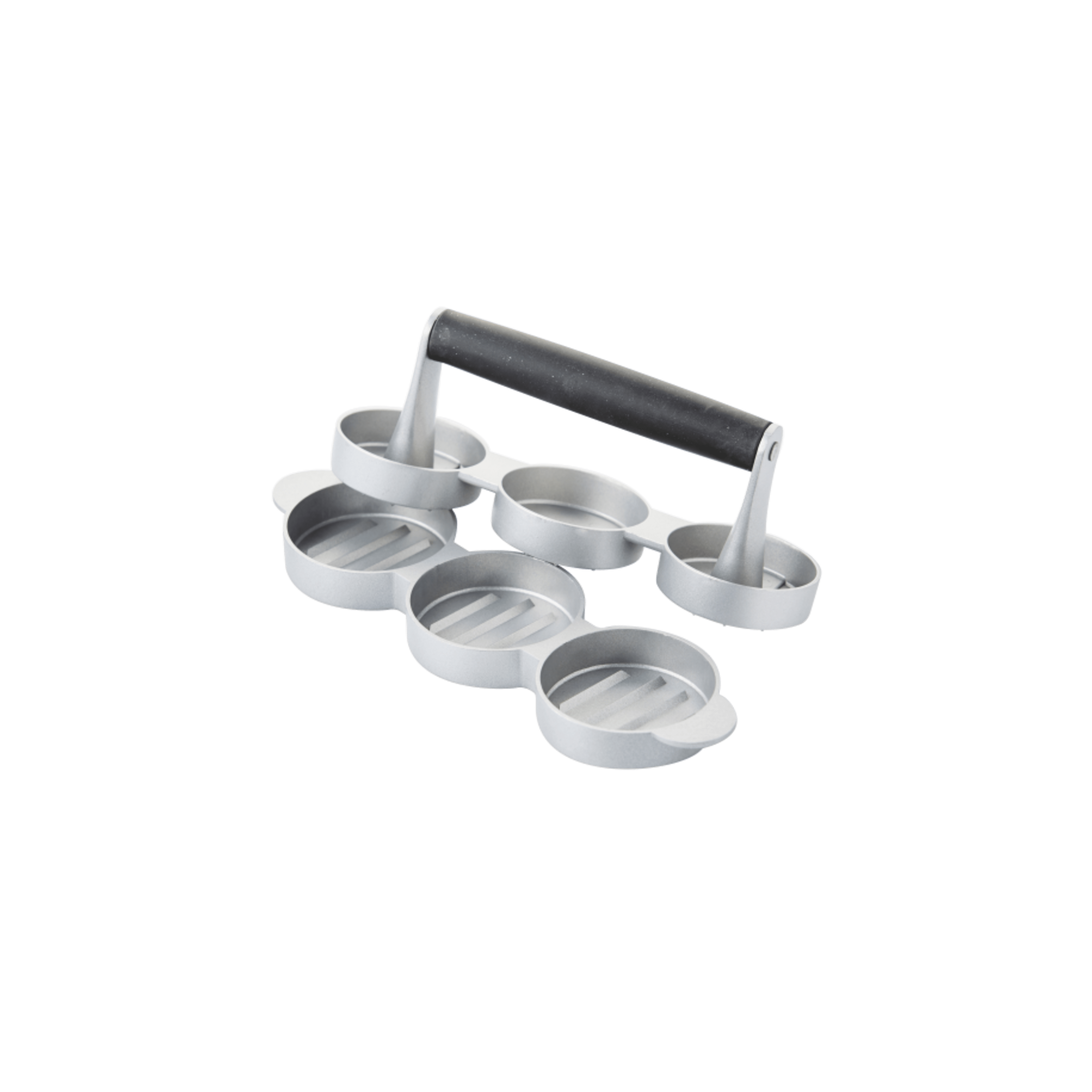 Mini hamburger press for 3 burgers