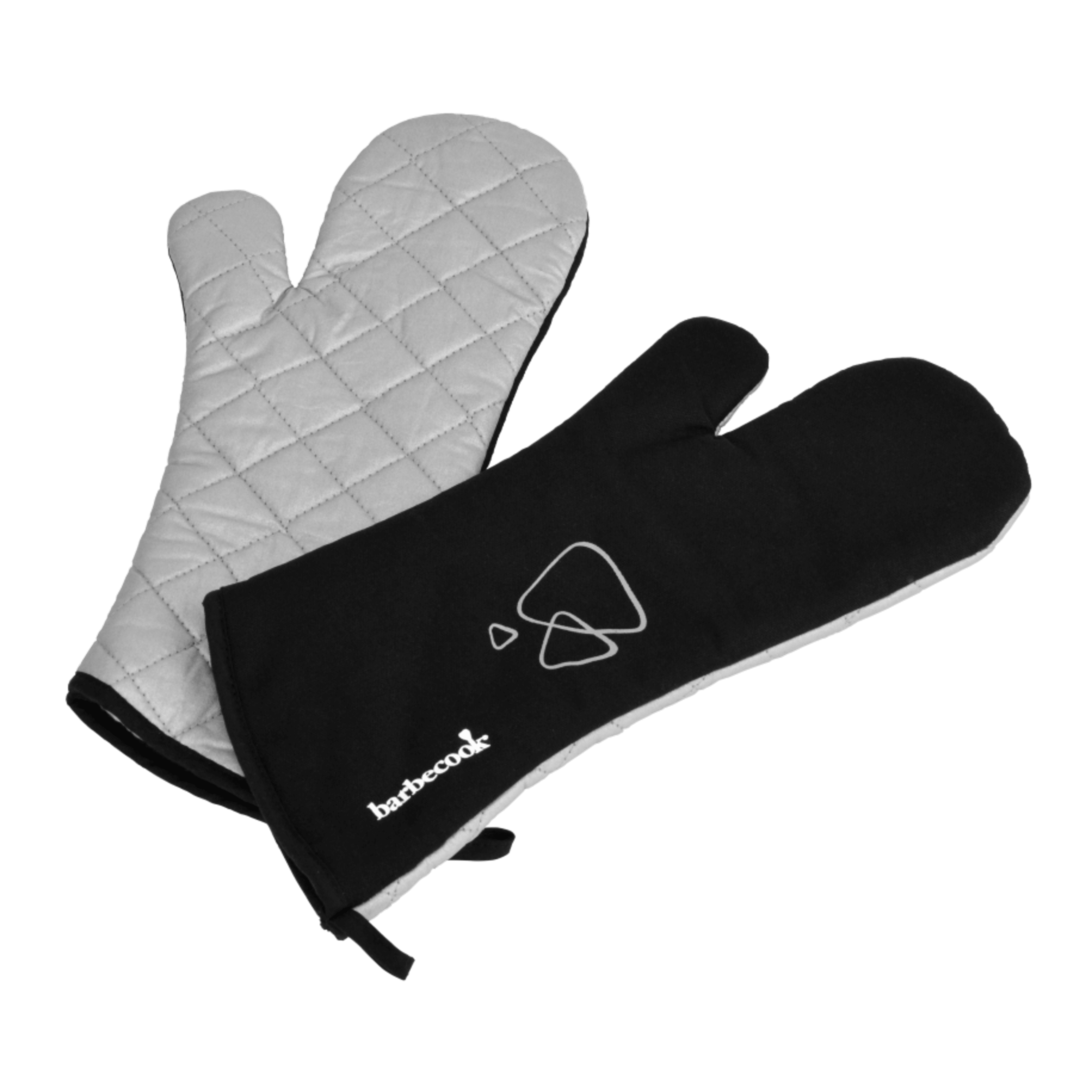 Pair of long cotton gloves black