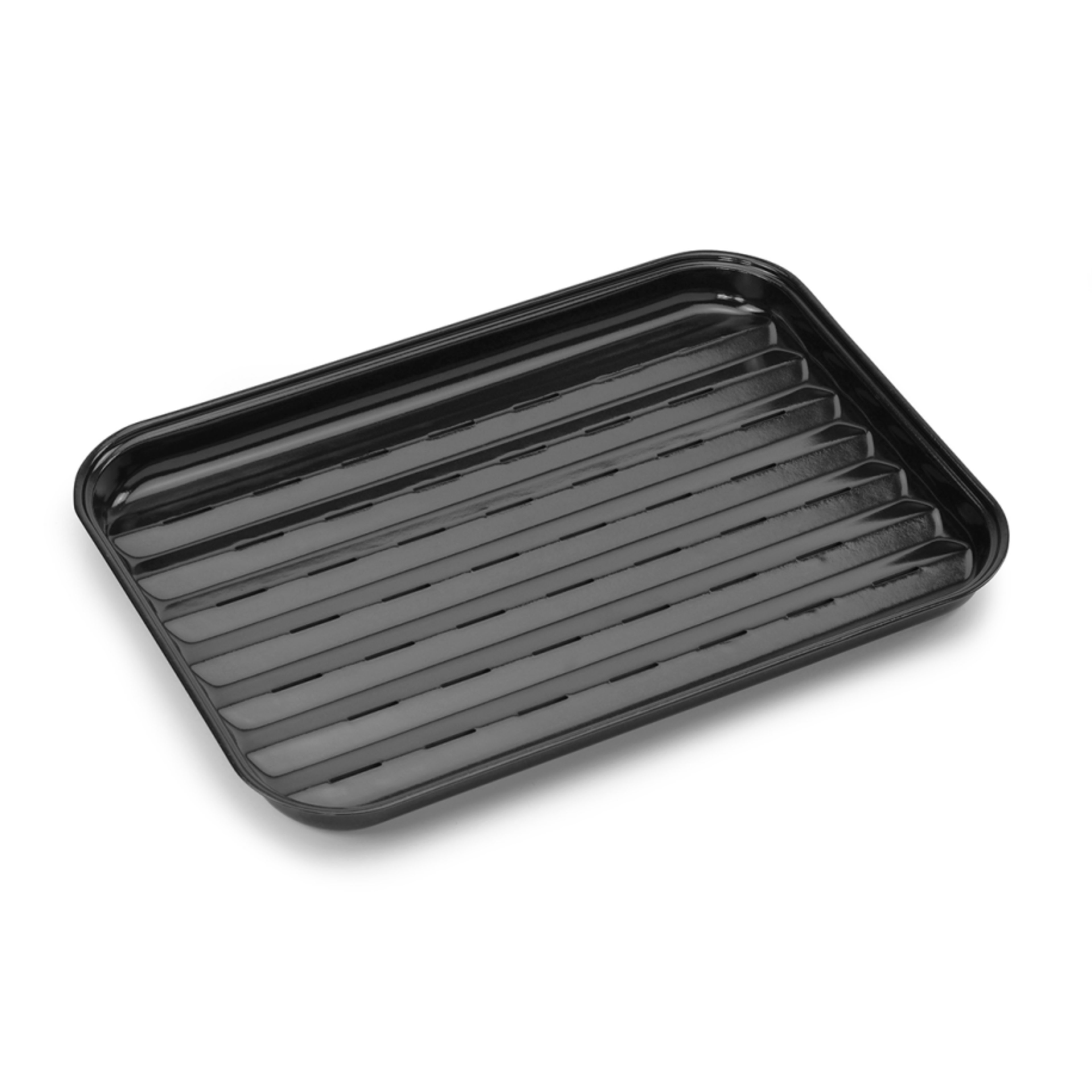 Reusable enamel grill pan
