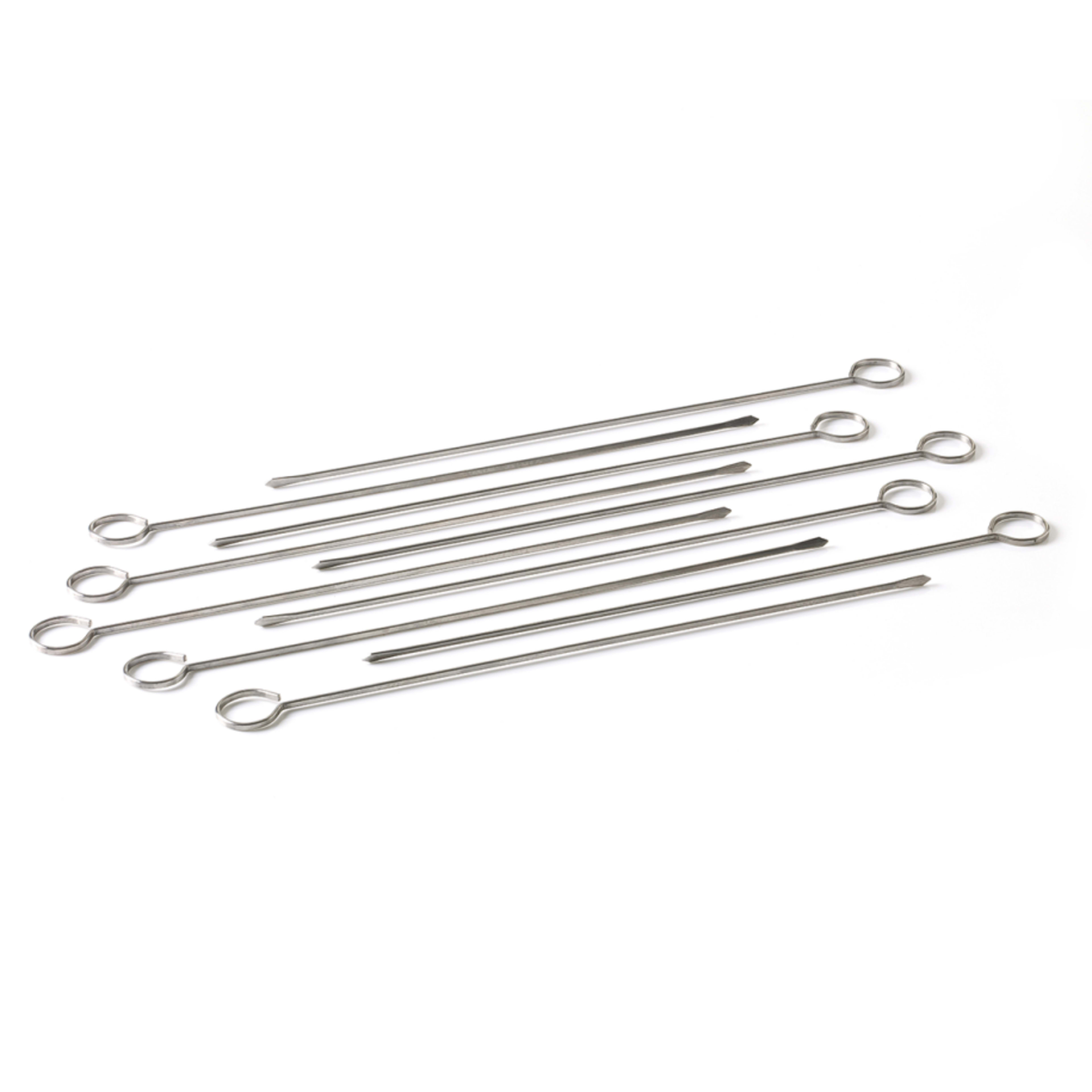 Set of 10 stainless steel skewers