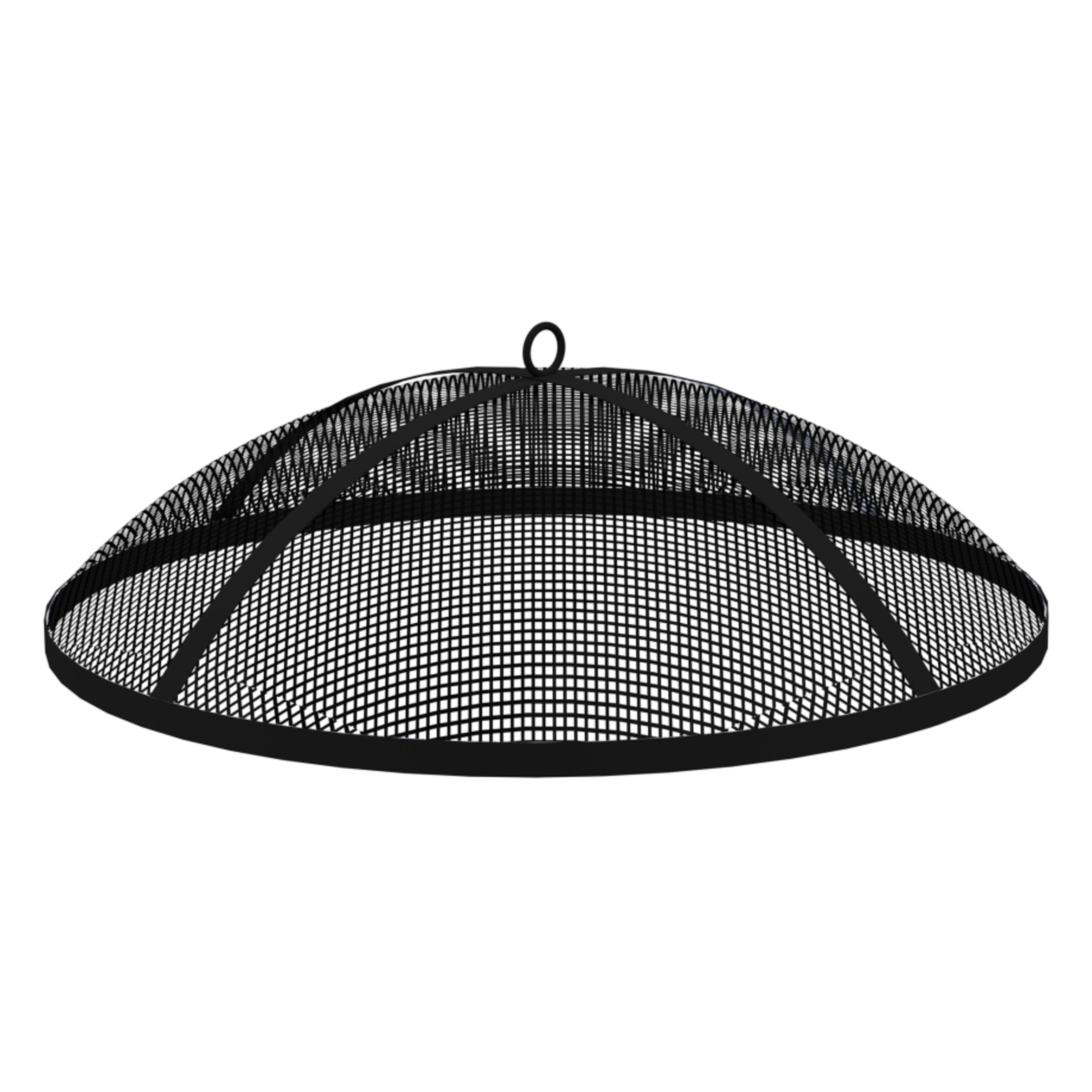 Steel spark screen black 75cm