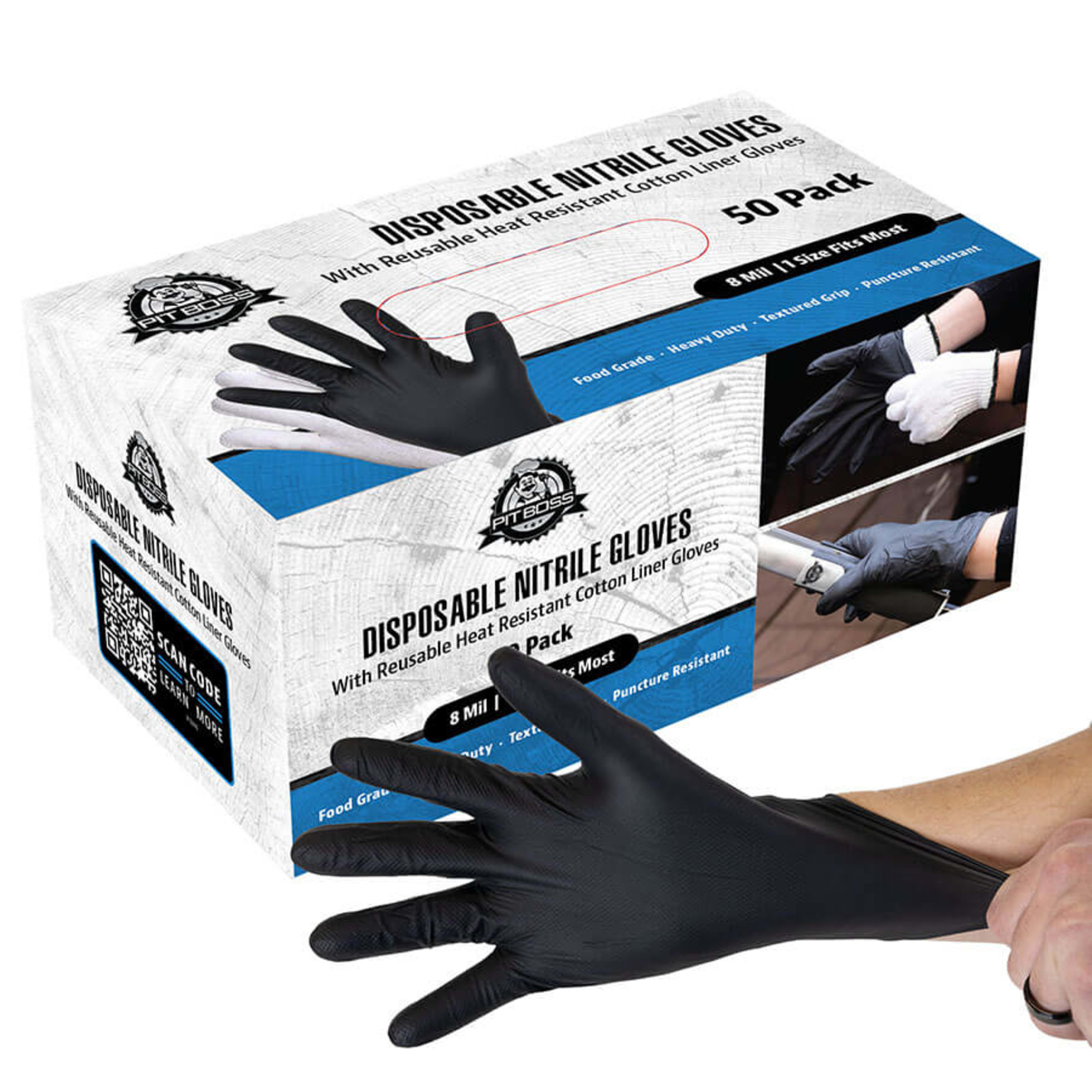 PB Disposable Nitrile Gloves - 50 pk