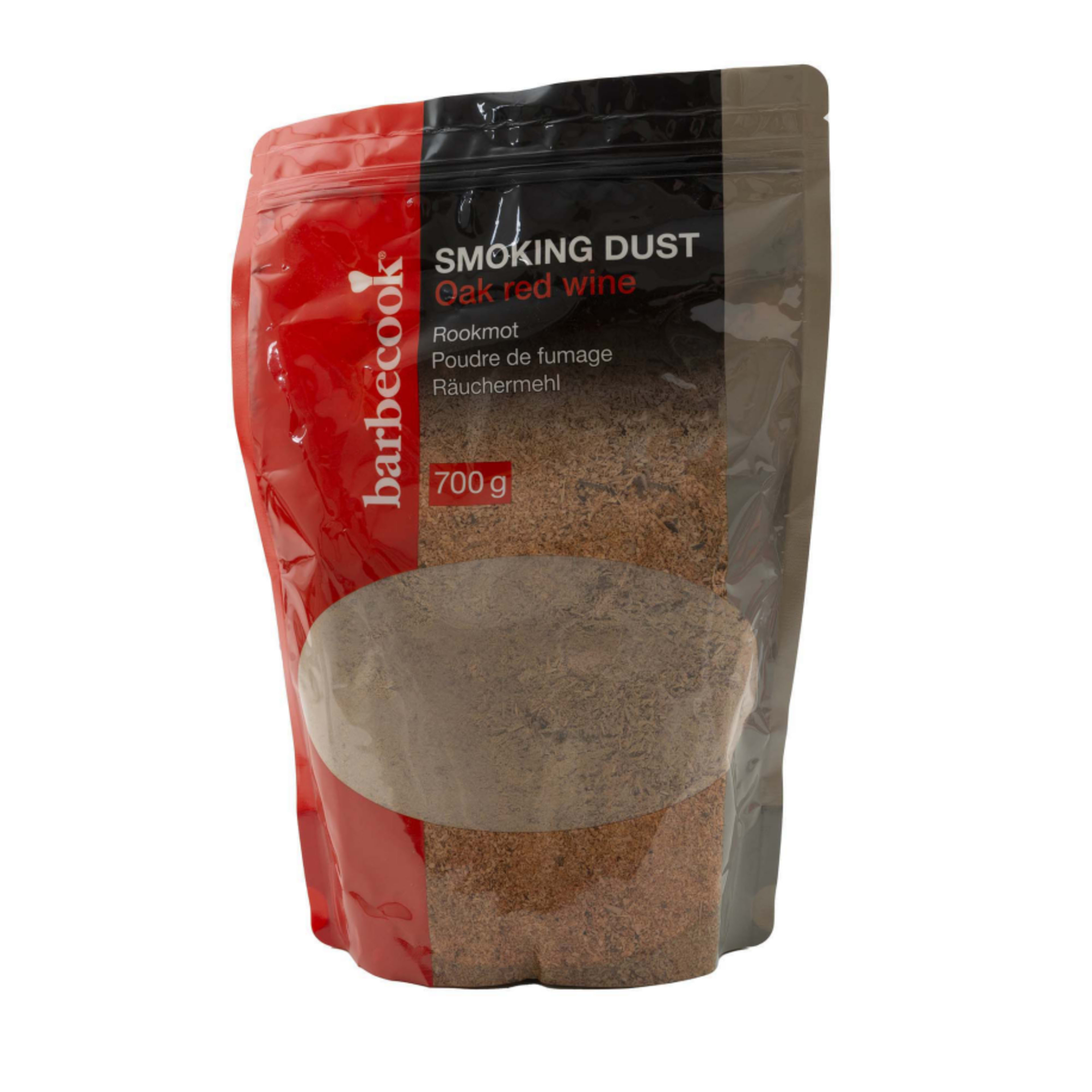 Smoking dust oak red wine