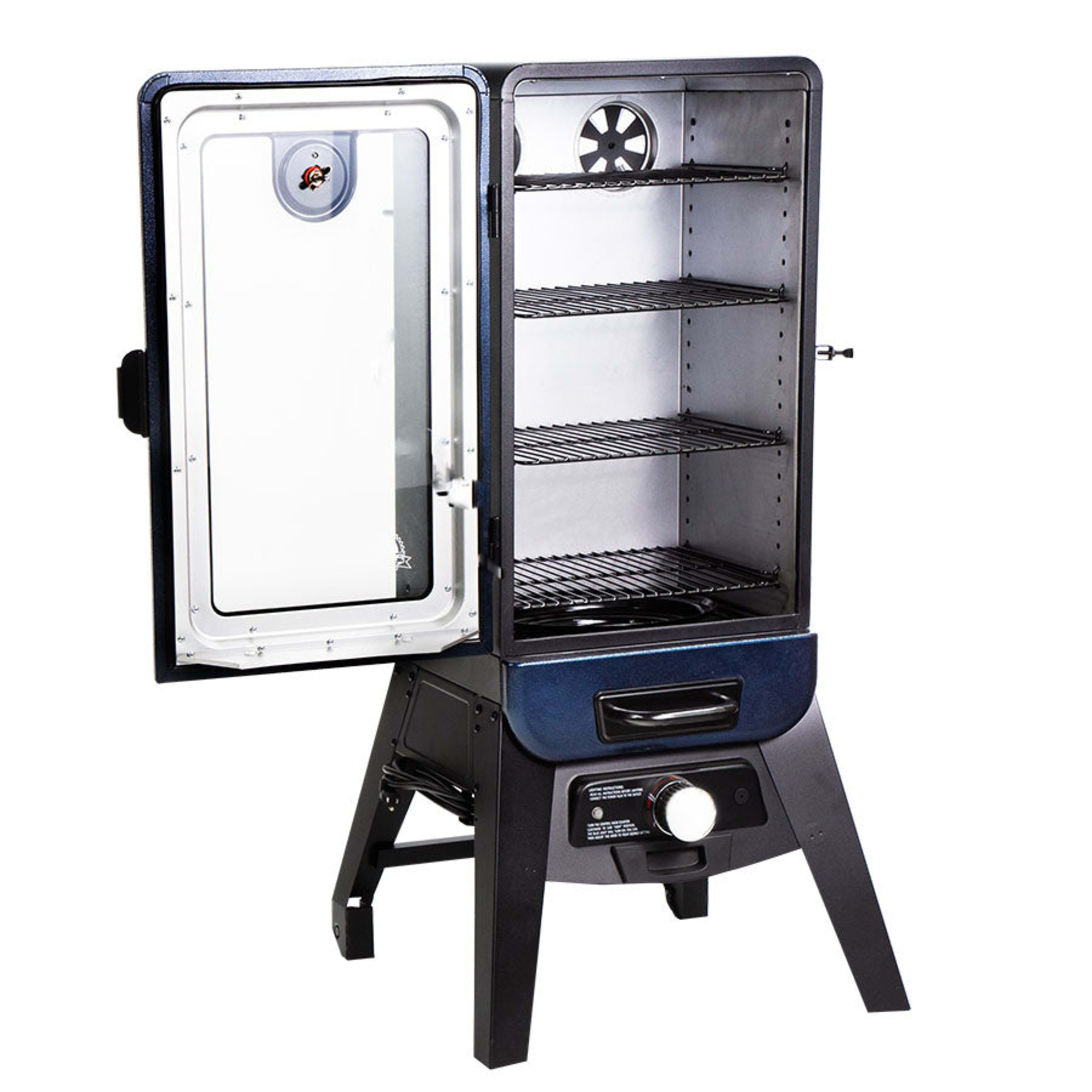 3-Series Blue Hammertone Analog Vertical Smoker - PBV3A1