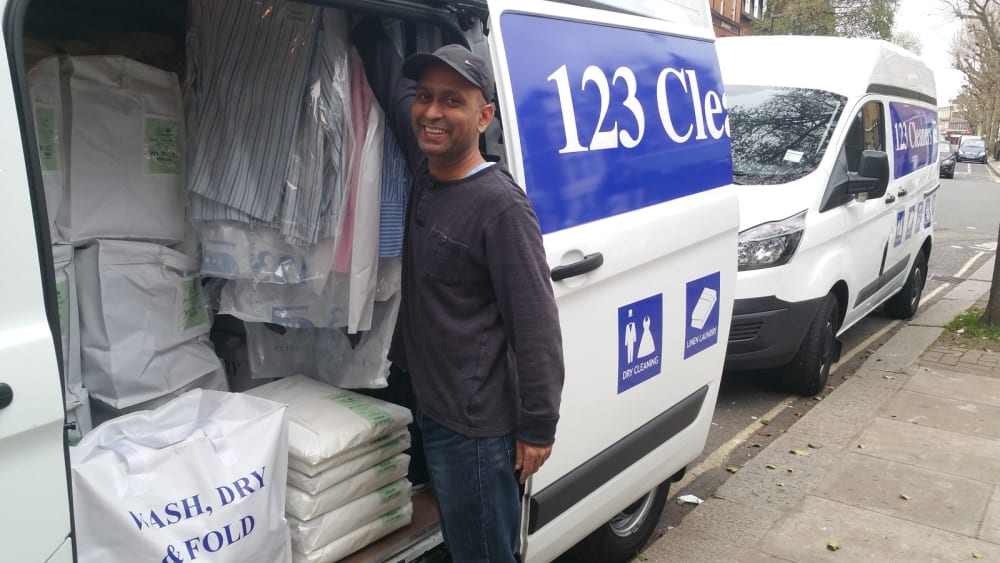 123 Cleaners Delivery Van