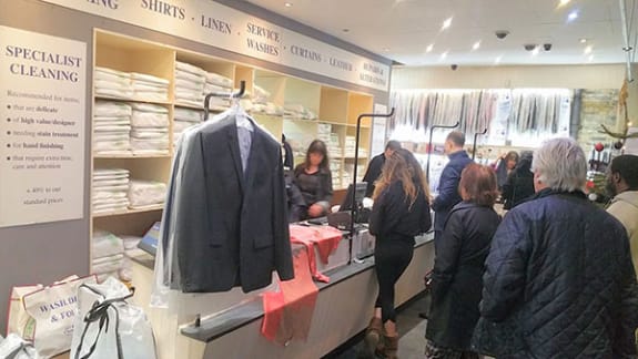 Britains busiest dry cleaning shop