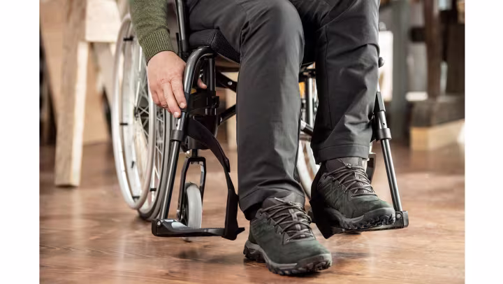 Wegschwenkbare Fußstützen Rollstuhl Ottobock Start