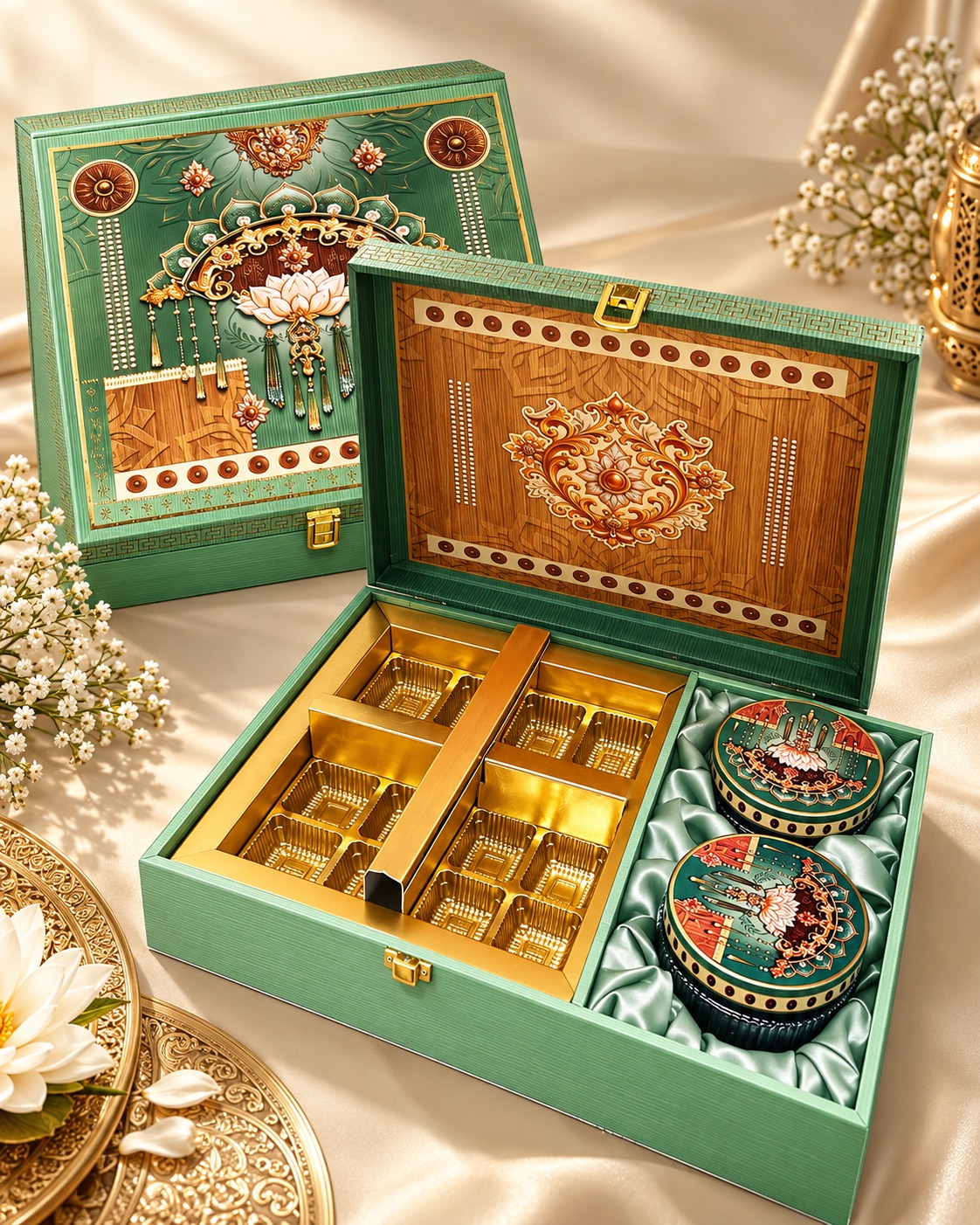 Royal Emerald Traditional Gift Box with Premium Compartments