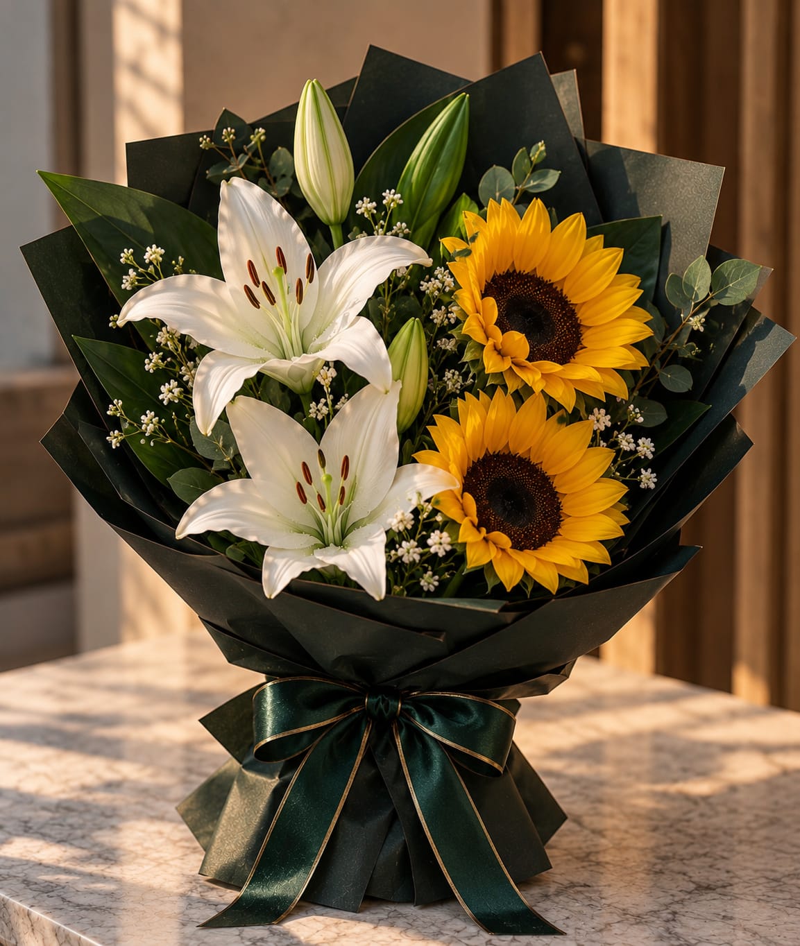 Classic Lilies Surprise for Husband - Get Well Soon Edition