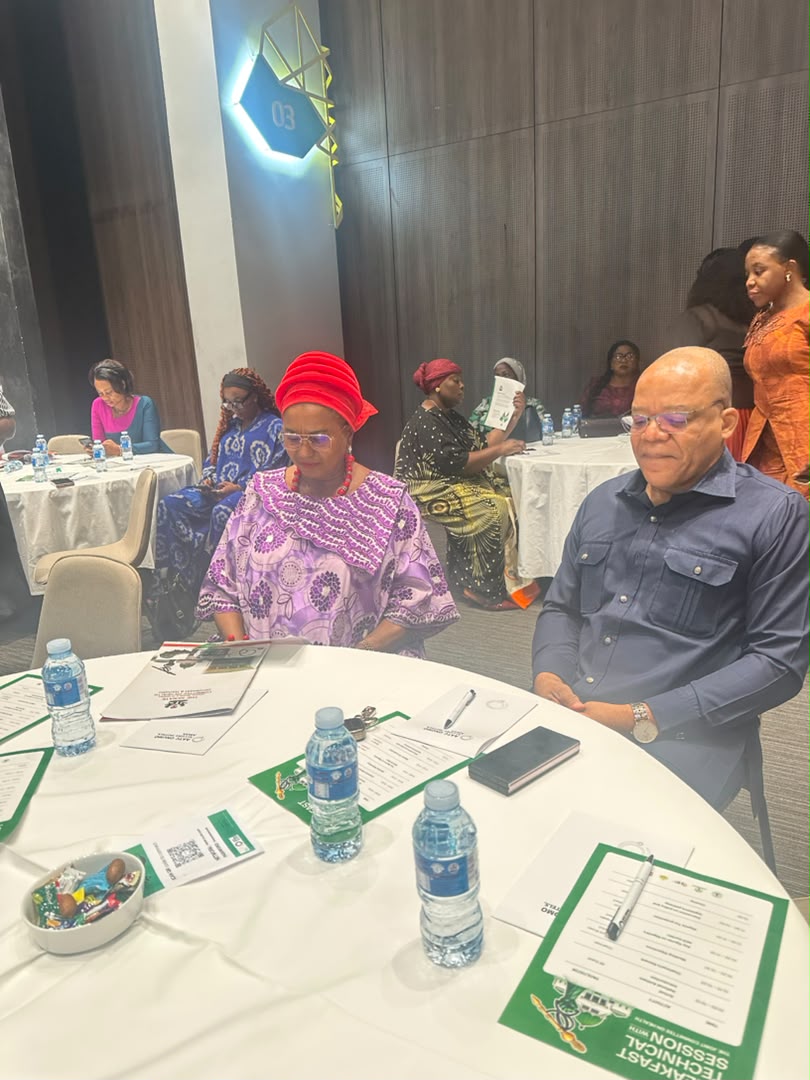 Senator Dr. Ipalibo Harry Banigo reviewing the SB.713 draft legislation and technical brief