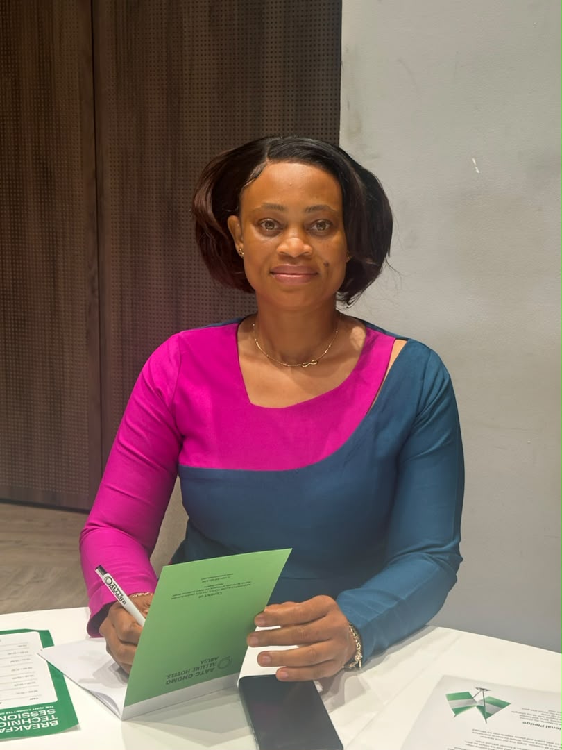 Participant endorsing the technical session communiqué at Onomo Allure Hotel