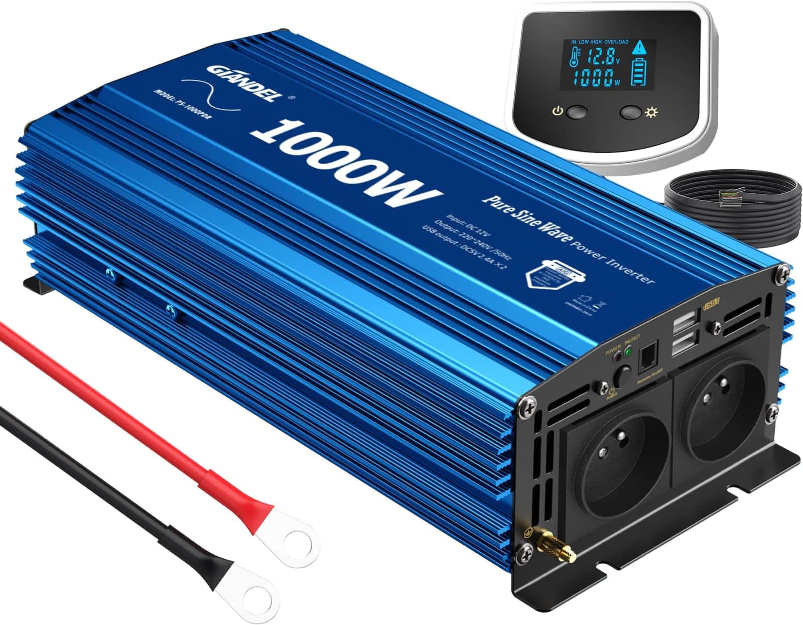 Convertisseur Onduleur 1000W 12V vers 220V