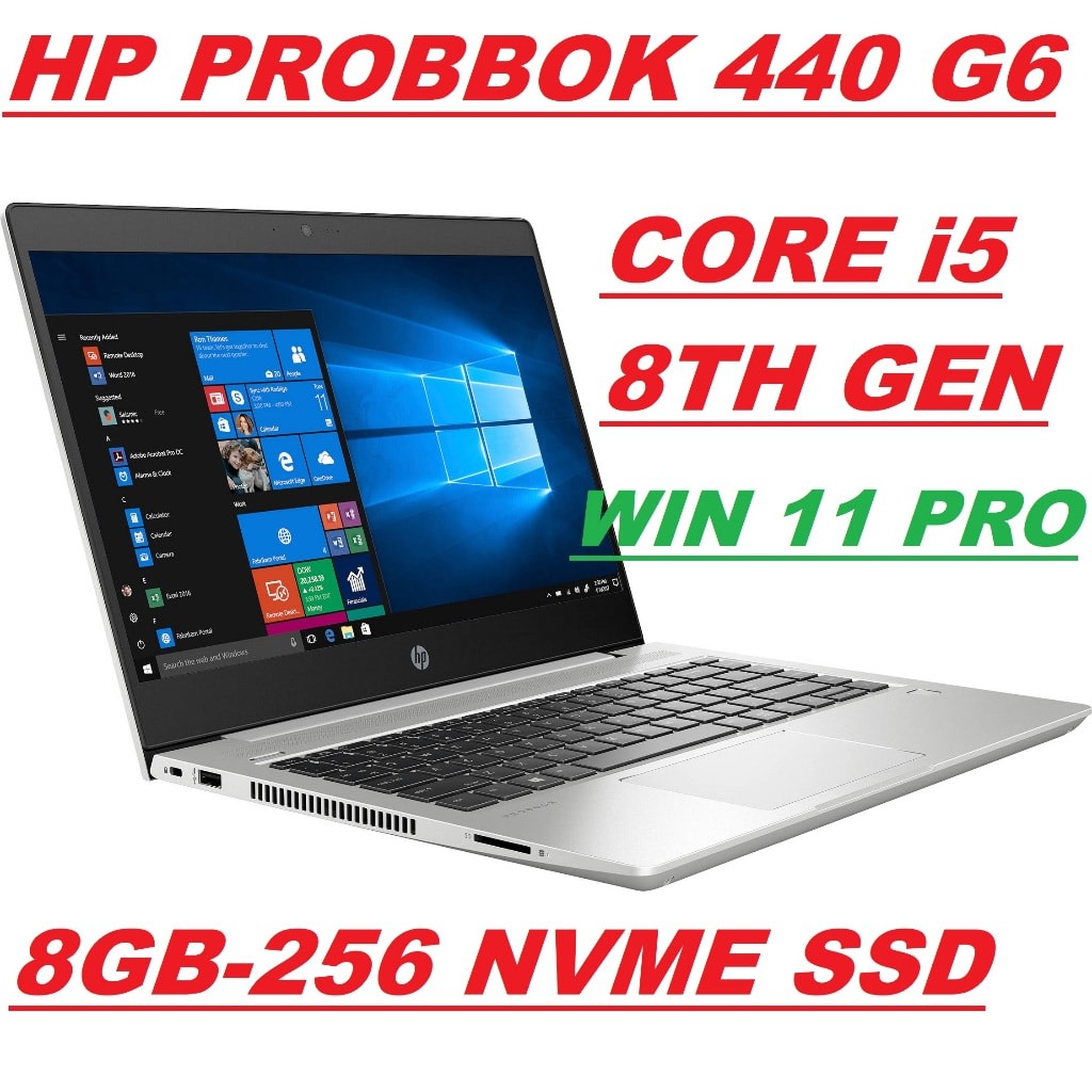 HP ProBook 440 G6 Core i5 8e Gen 8 Go 256 Go SSD