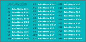 Updated Mishna Yomit Calendar for 2019 - Machshava from OU - OU Torah