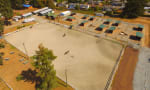 Queen Margaret's School - Aerial of the Shirley Burr Equestrian Centre 