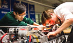 Crescent School - Working in the robotics lab at Crescent School 