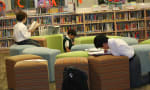 Crescent School - Lower School boys in the Margaret Donnelly Library at Crescent School 