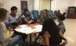 Nancy Campbell Academy - Ukulele fun in residence common area.  