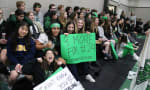 West Island College (Calgary) - Students cheering on our Wolves 