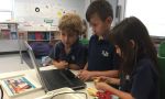 St. John's-Kilmarnock School - Lower School students collaborating on a robotics build 