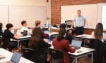Ashbury College - A teacher provides a lesson in one of Ashbury College’s mathematics classrooms. 
