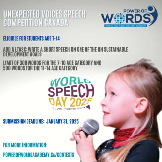 Unexpected Voices Speech Competition Canada