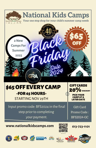 Black Friday Sale 2024 - Save $65 on Ottawa Summer Camps