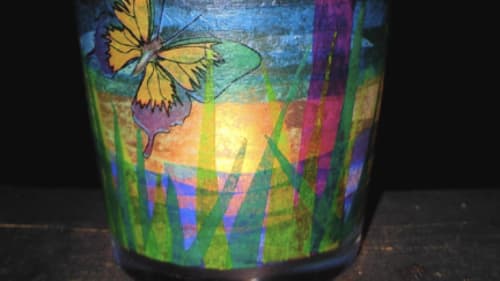 Neilson Park Creative Centre, Faux Stained Glass Jar Lanterns