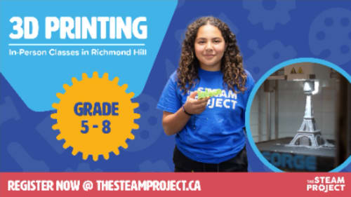 The STEAM Project, 3D Printing (Gr. 5-8) - Spring