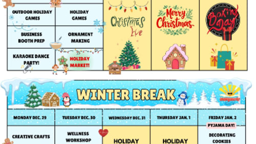 Sunnyside Up Camp, Winter Break Camp