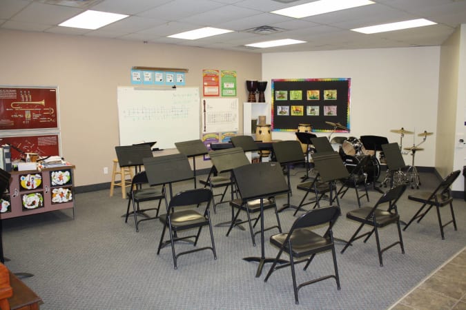 Aurora Preparatory Academy - Music Room - vocal and instrumental instruction across the grades 