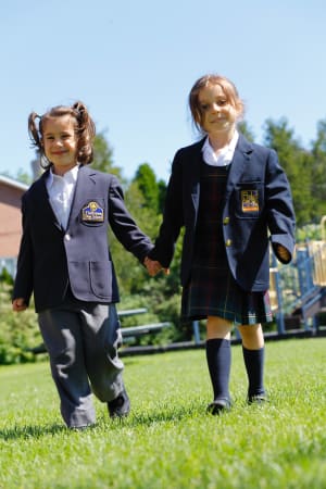 Fieldstone School - Our spacious field is perfect for strolling with friends.
 