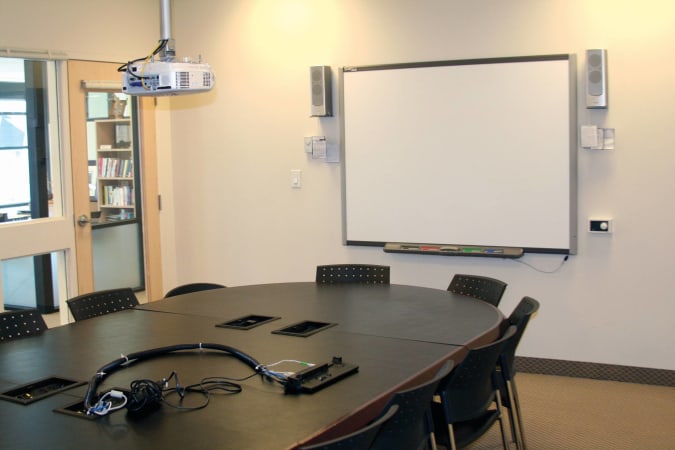 Appleby College - Smart board and Harkness table. 