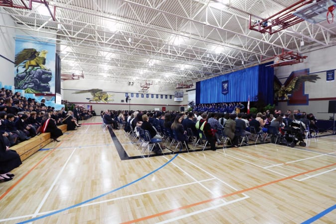 Meadowridge School - Our Gym is home to our assemblies, convocation, student events, and more. 