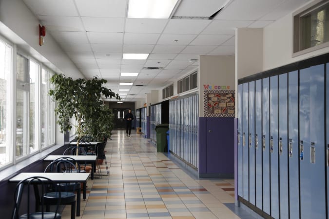 Calgary Academy & Calgary Collegiate - Hallway adjacent to our courtyard on the high school side 