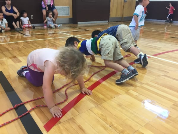 Bishop Hamilton Montessori School - Toddlers in the gym 