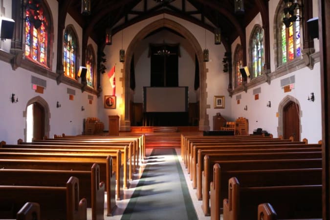 Albert College -  The Memorial Chapel is where students and faculty gather for traditional services, musical and theatrical performances and guest lectures. In addition, the chapel is utilized daily as a practice space for choir and for regular use for morning announcements. 
 