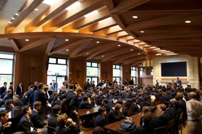 Royal St. George's College - Senior School Assembly in the Dining Hall 