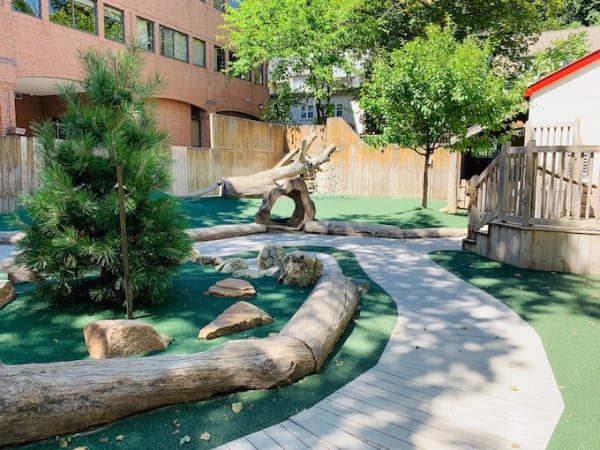 Waldorf Academy - One of three yard spaces. Designed by Bienenstock Natural Playgrounds 