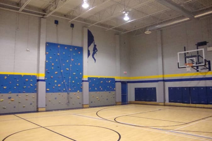 Northstar Montessori Private School - Large gym complete with climbing wall 