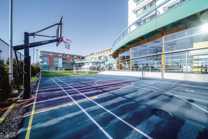 Bodwell High School - Outside Basketball Field 