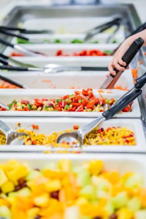 Branksome Hall - Salad counter in our Dining Hall 