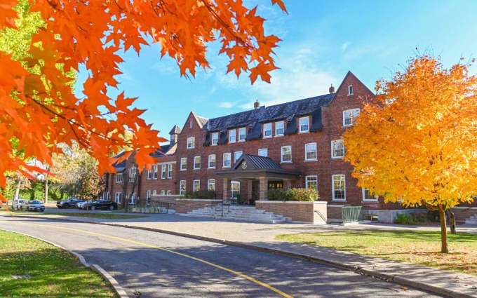Ashbury College - The front of Ashbury College in the stunning colours of autumn. 